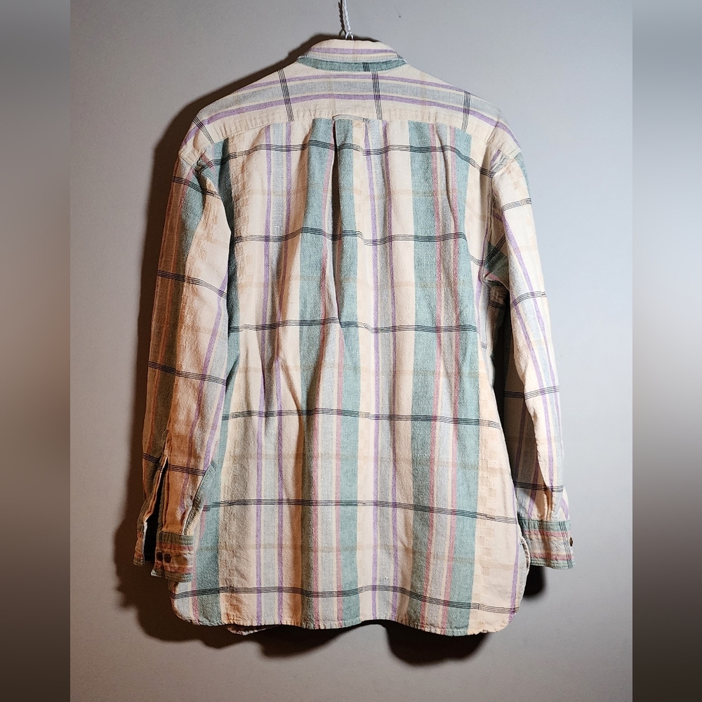 Vintage RIGGINS Special Issue “All Seasons” Cotton Plaid Button Down Shirt - Picture 9 of 12